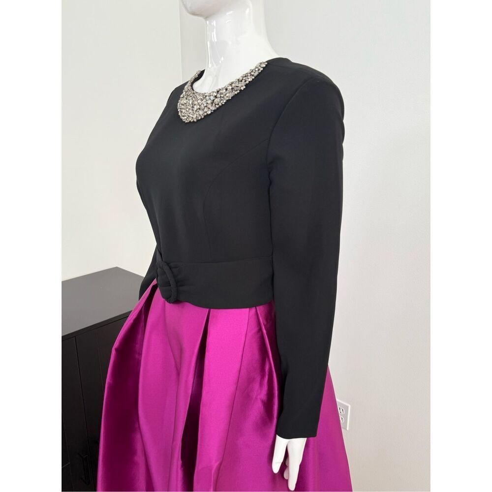 SACHIN & BABI Desdemona Crystal Gown Fuchsia Black size 2 - Picture 11 of 14